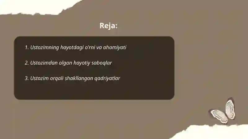 "Ustozim - hayiotim chirog'i" 2