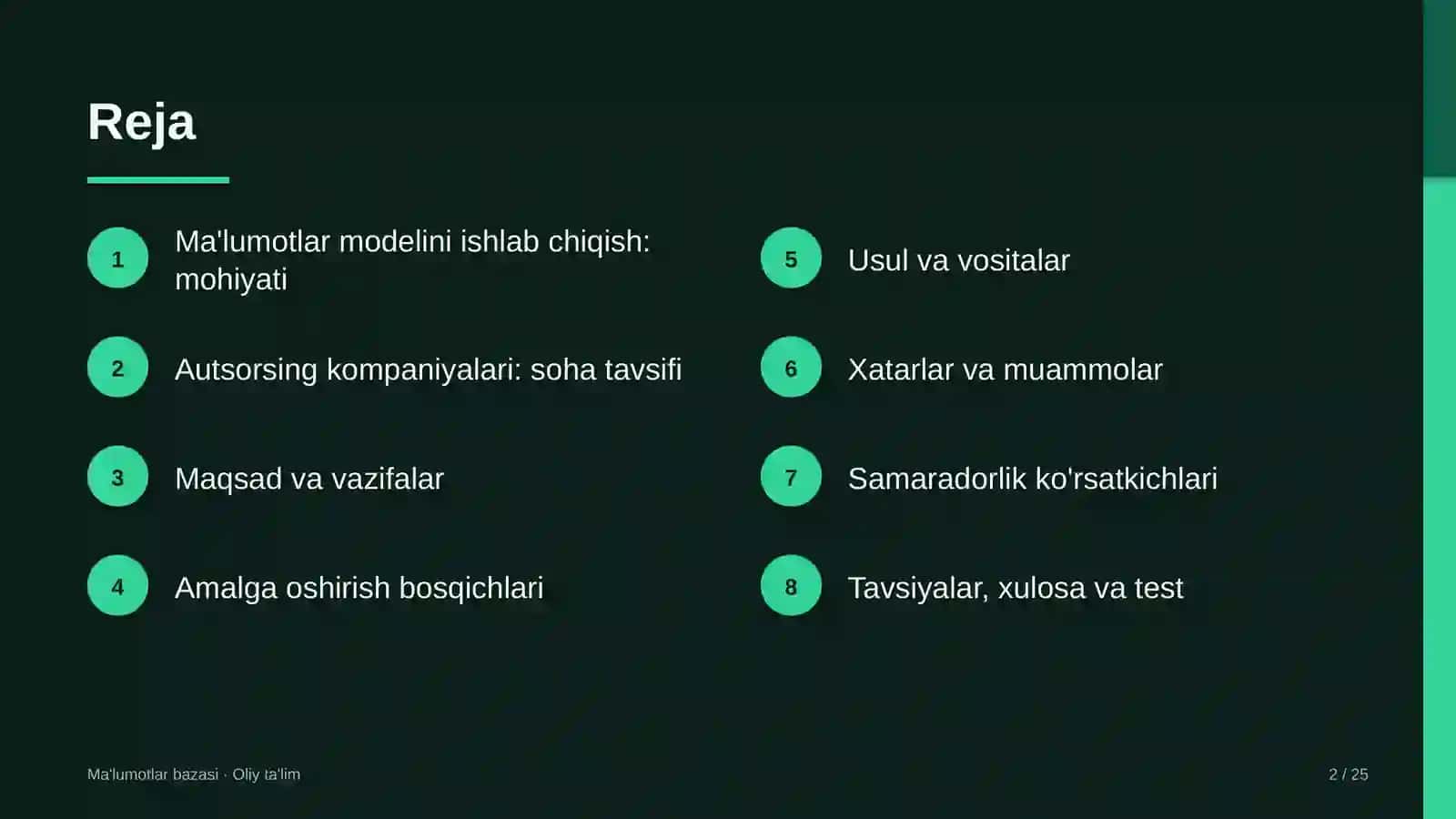 autsorsing kompaniyalarida ma'lumotlar modelini ishlab chiqish 2969 2
