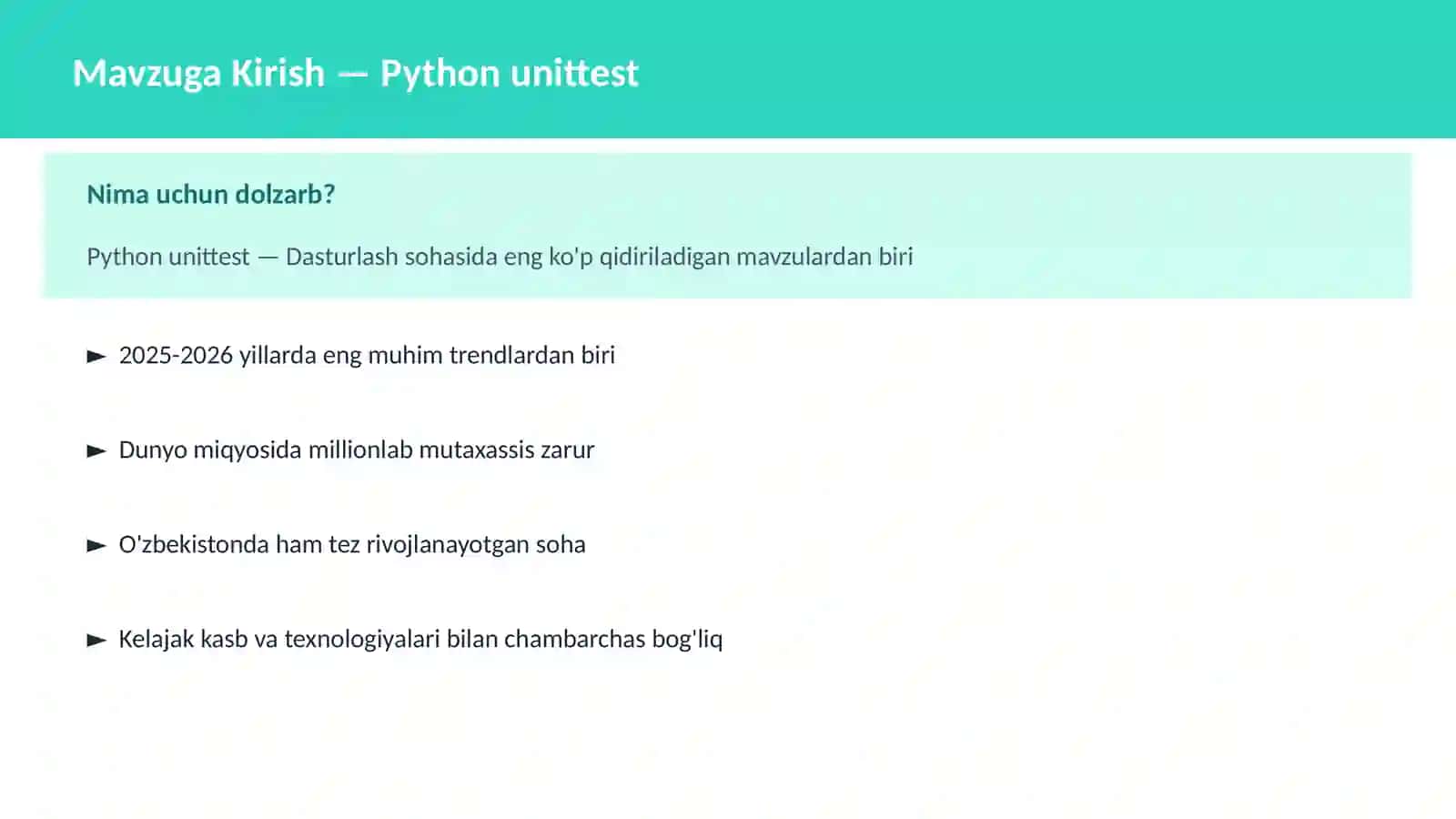 Python unittest 2