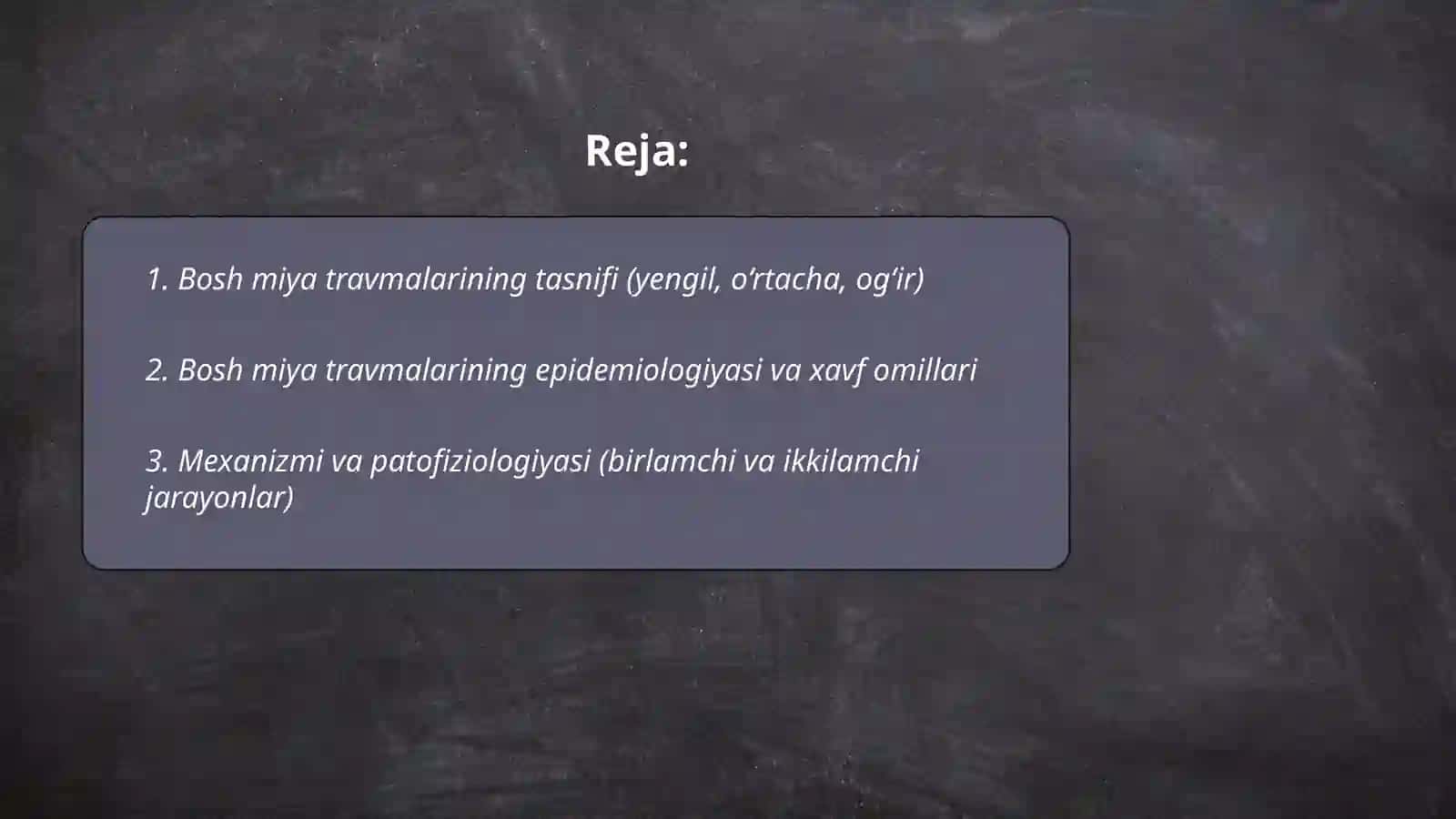 Bosh miya travmalari 2