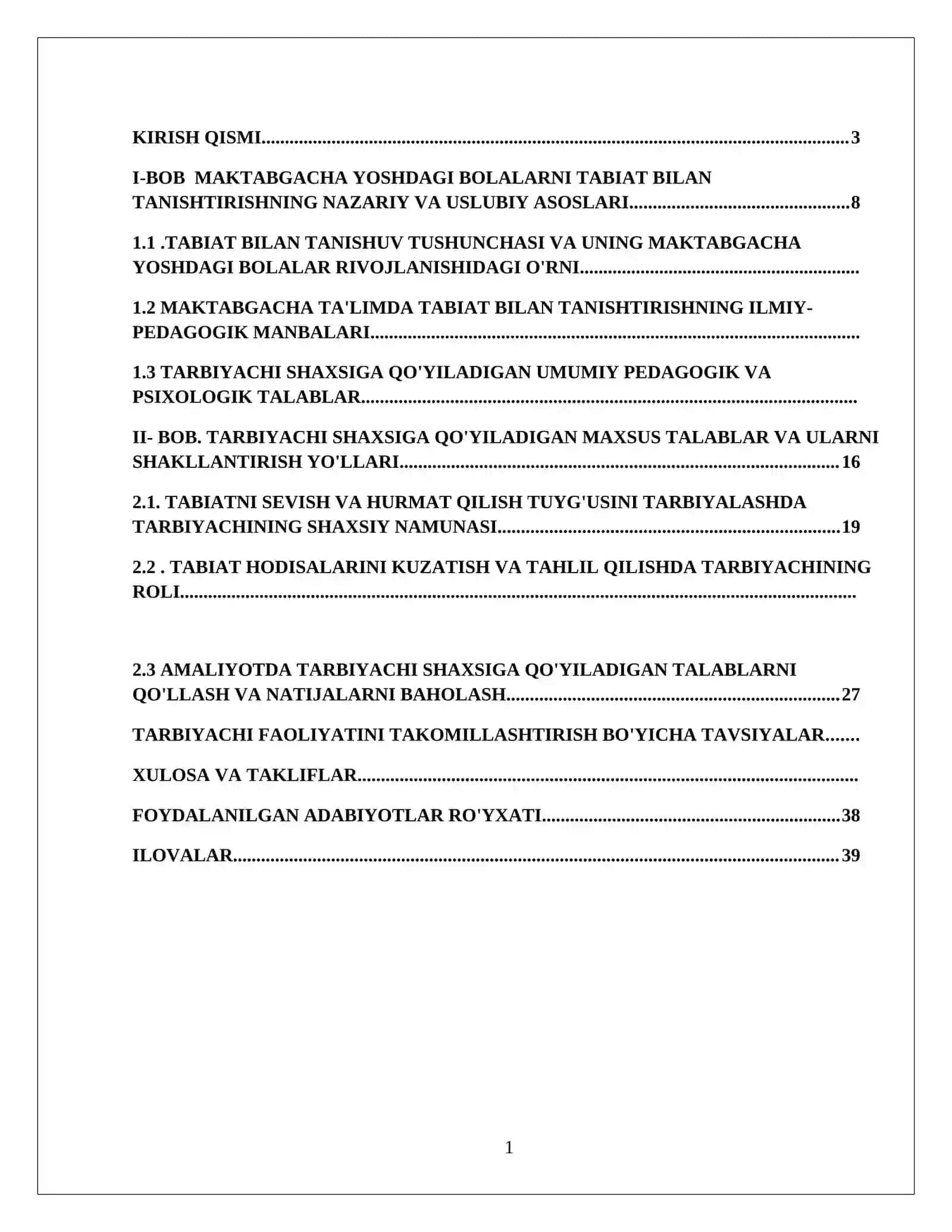 TABIAT BILAN TANISHTIRISH METODIKASI 2