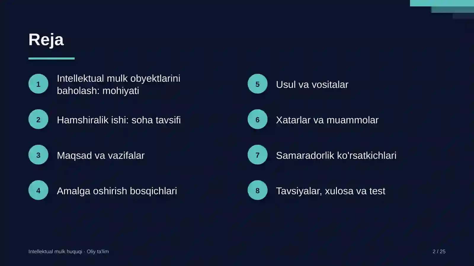 Hamshiralik ishida intellektual mulk obyektlarini baholash 2