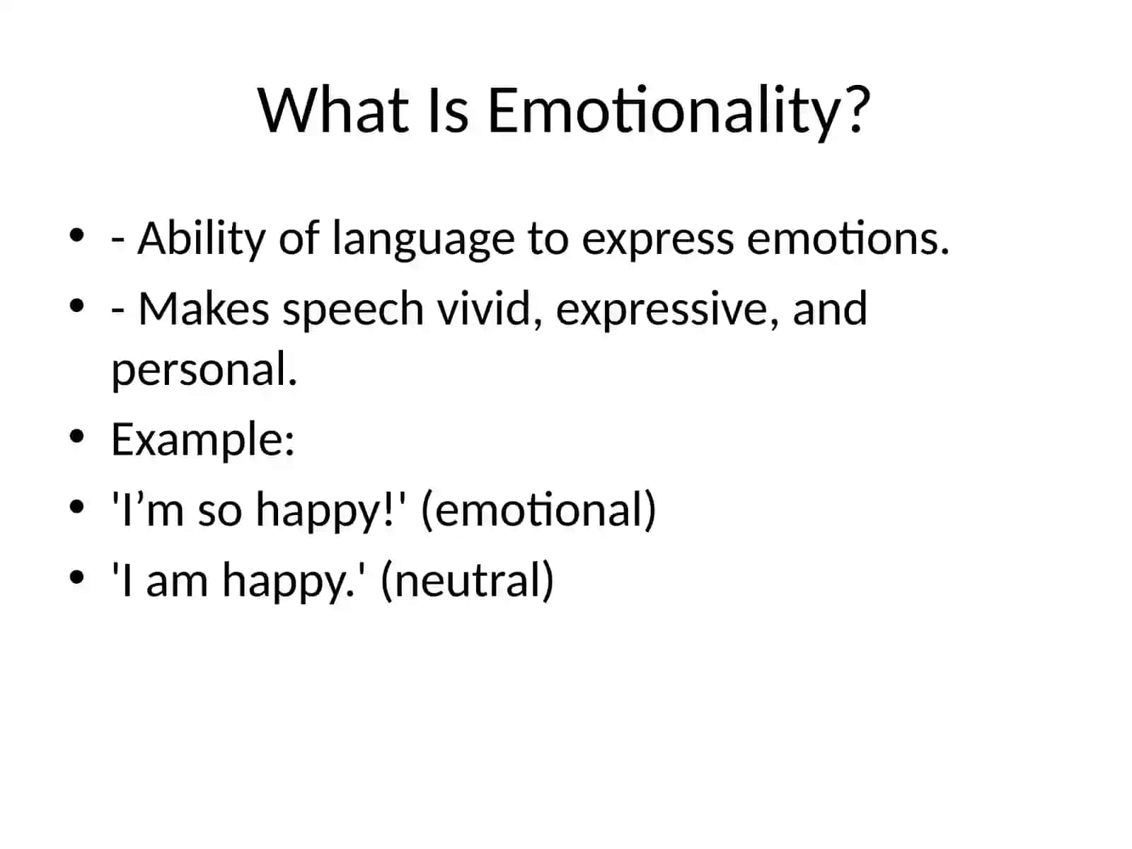 Emotionality as a Stylistic Category 2