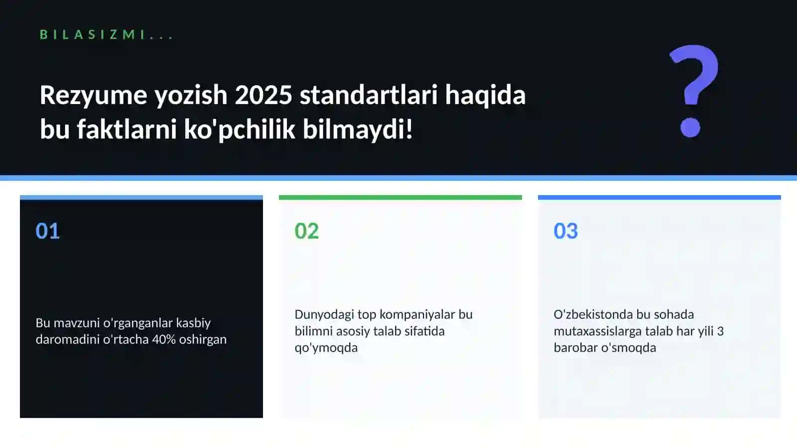 Rezyume yozish 2025 standartlari 2
