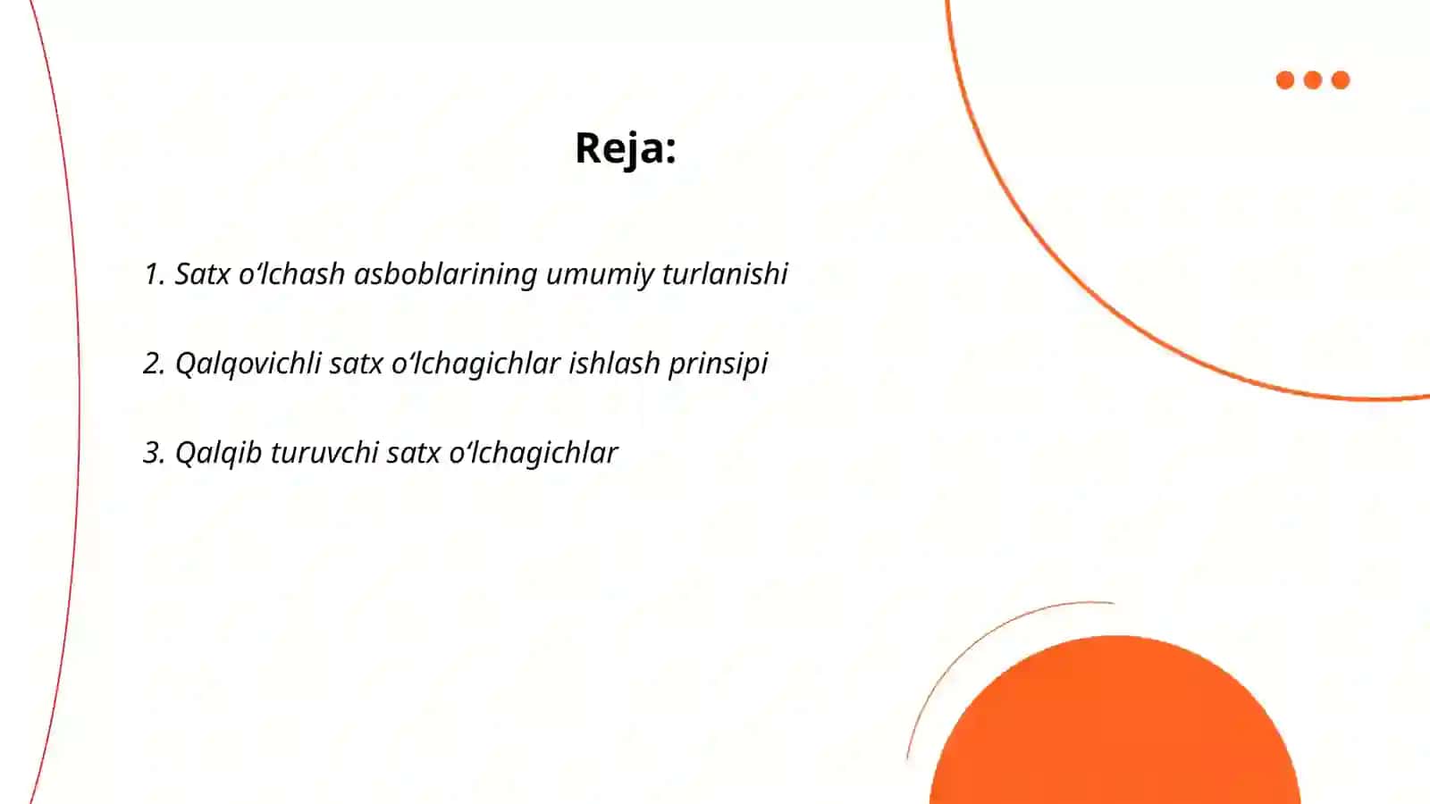 Satxni o‘lchash asboblari va usullari 2