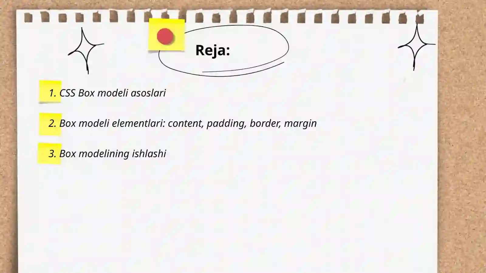 CSS Box modeli, CSS tartibi, Styling matni ular haqida tushuncha 2