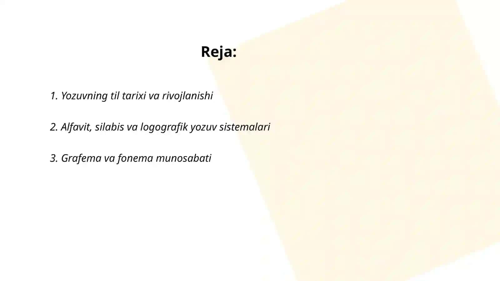 Yozuv va til munosabati 2