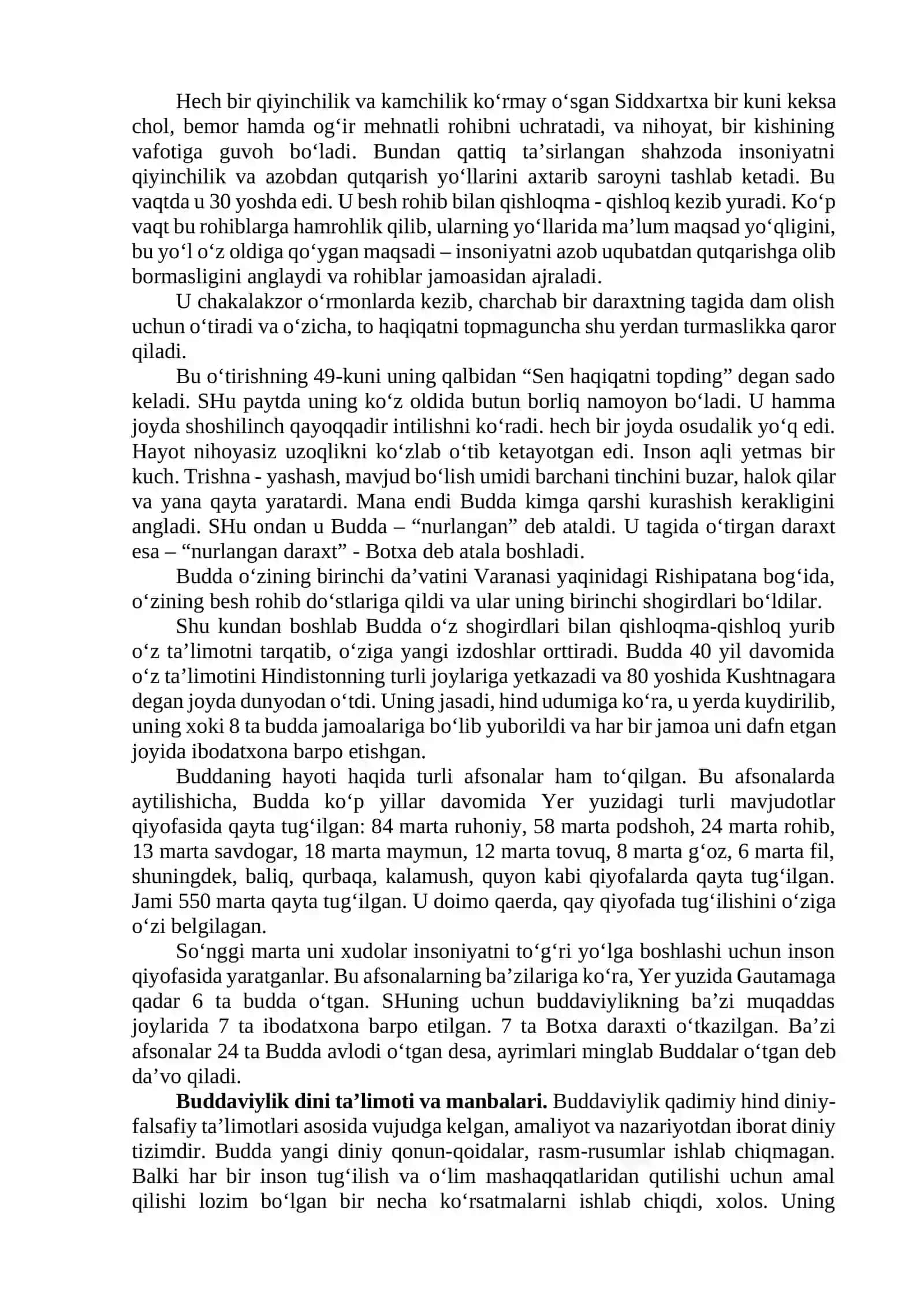 BUDDIZIM DINI TARIXI VA ASOSIY G‘OYALARI 2