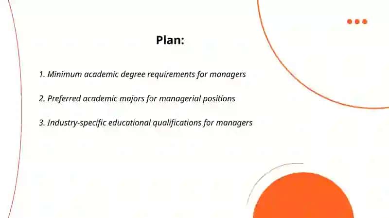 Educational Requirements for Managers 2