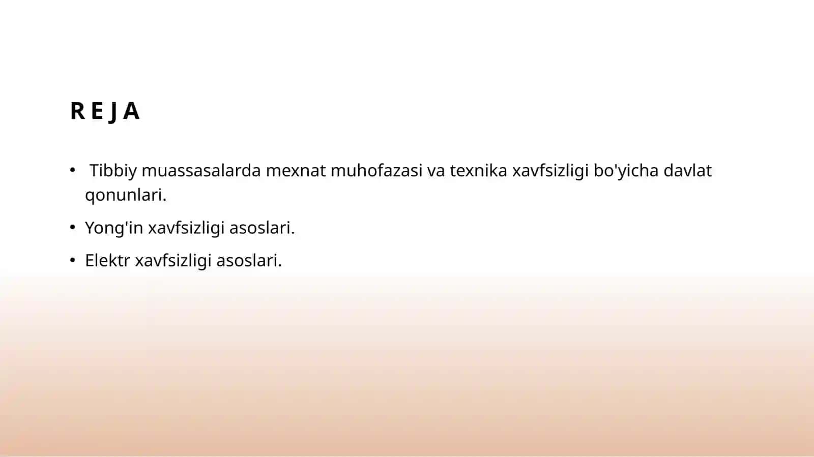 Tibbiy muassasalarda mexnat muhofazasi va texnika xavfsizligi 2