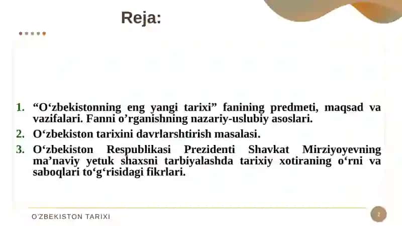 O‘zbekistonning eng yangi tarixi 2