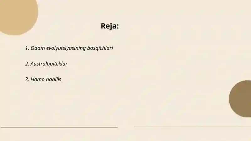 Odamlar evolyutsiyasi, dastlabki odamlar 2