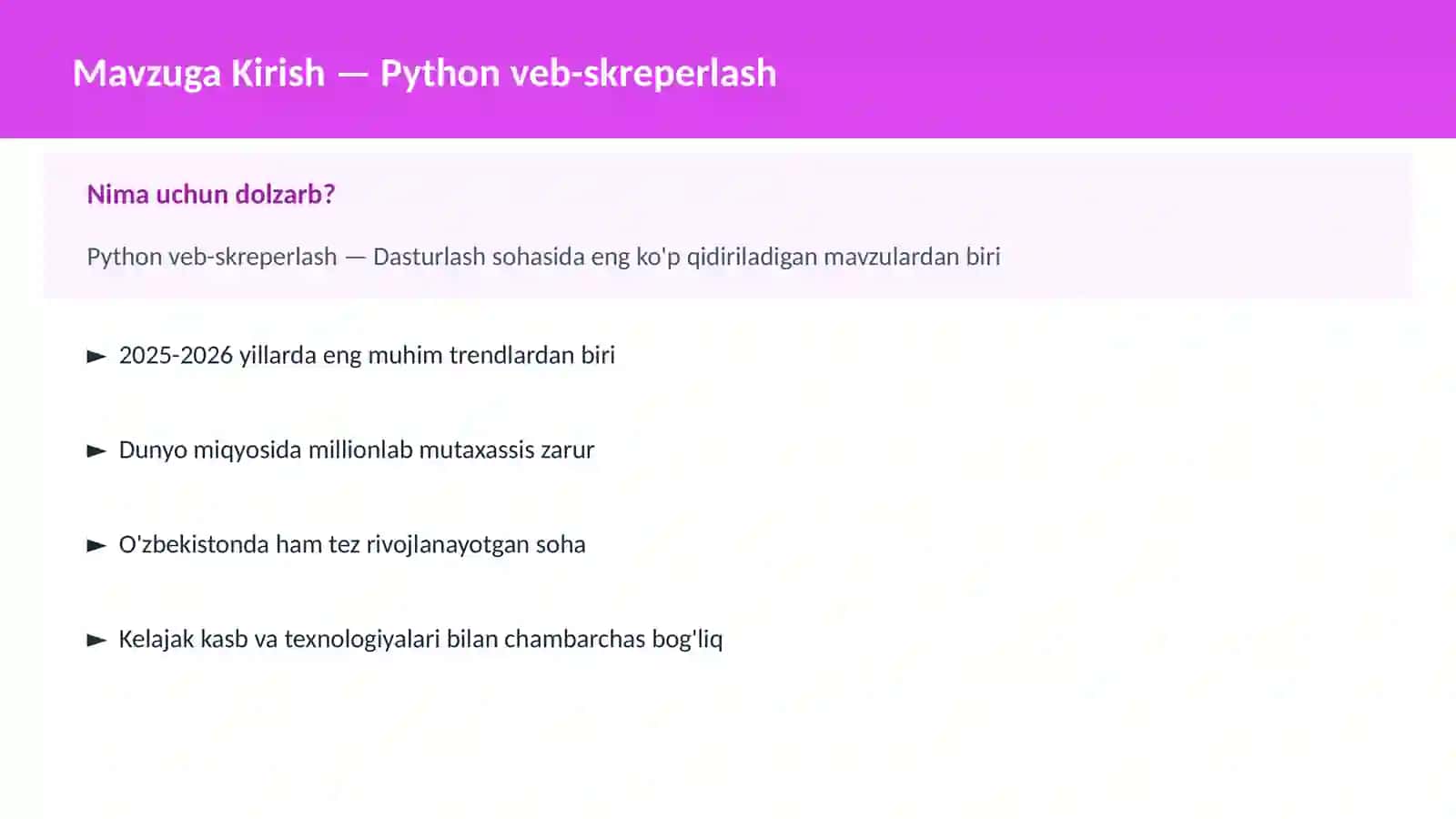 PYTHON DASTURLASH 2