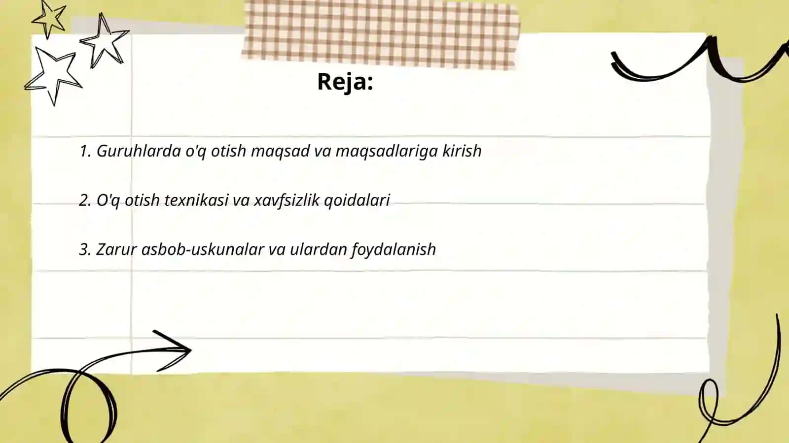 Guruhlarda o'q otish mashiqlarini tashkillashtirish 2