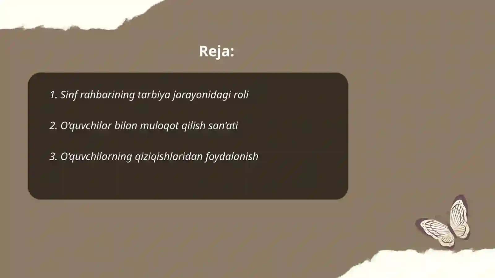 Sinf rahbarining tarbiyaviy ishi 2