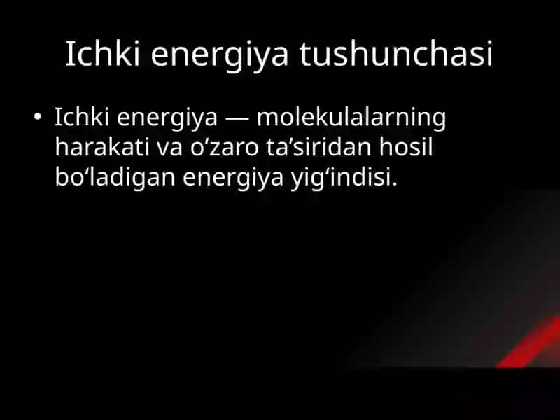 Termodinamikaning 1-qonuni 2