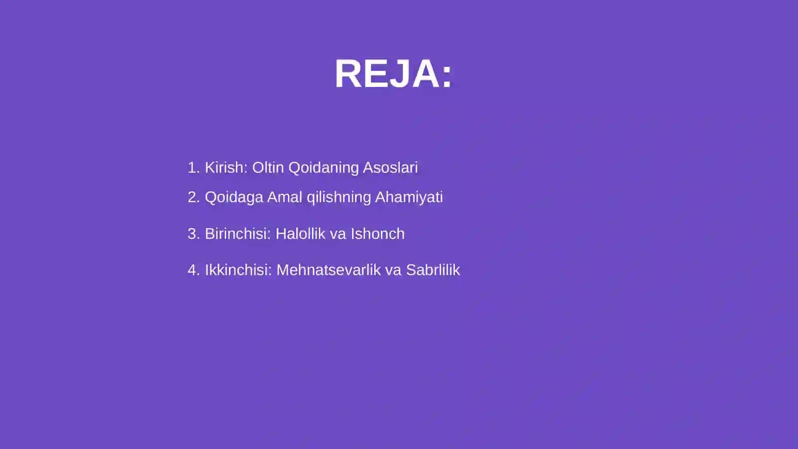 Oltin Qoidaning Asoslari 2
