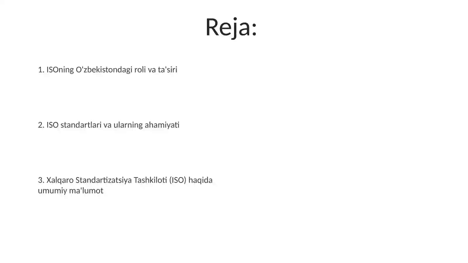 ISO xalqaro standartlar tashkiloti 2