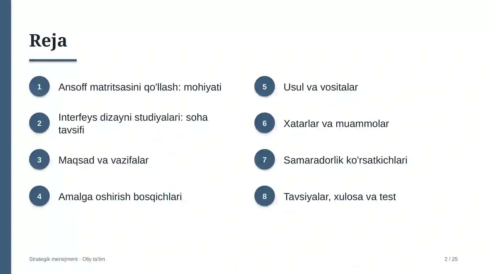 Interfeys dizayni studiyalarida Ansoff matritsasini qo'llash 2