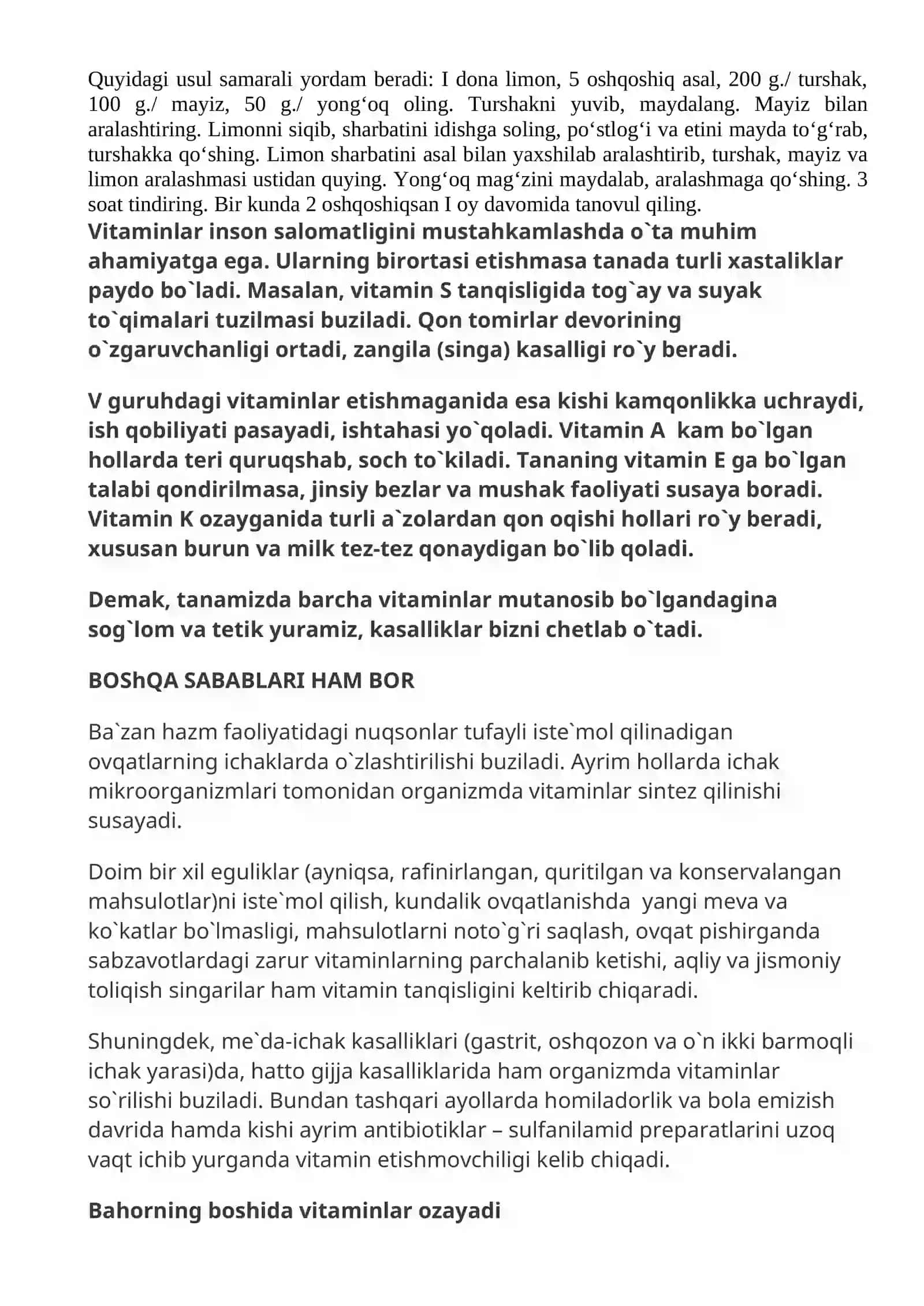 AVITAMINOZ, ALLERGIYADA, ANGINADA VA ARITMIYADA 2
