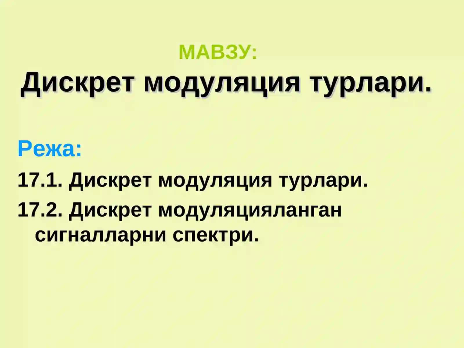 Дискрет модуляция турлари 2