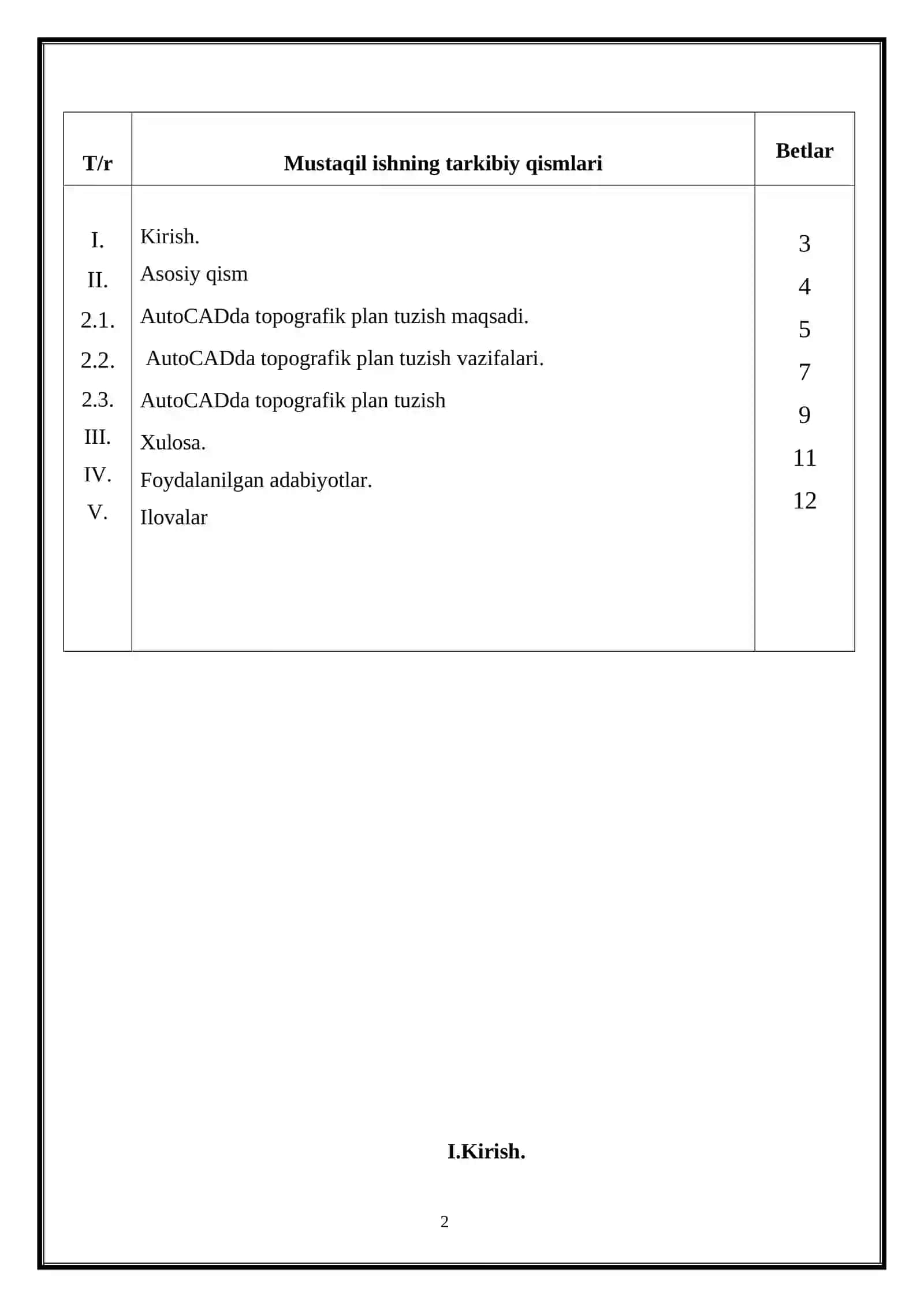 AutoCADda topografik plan tuzish 2