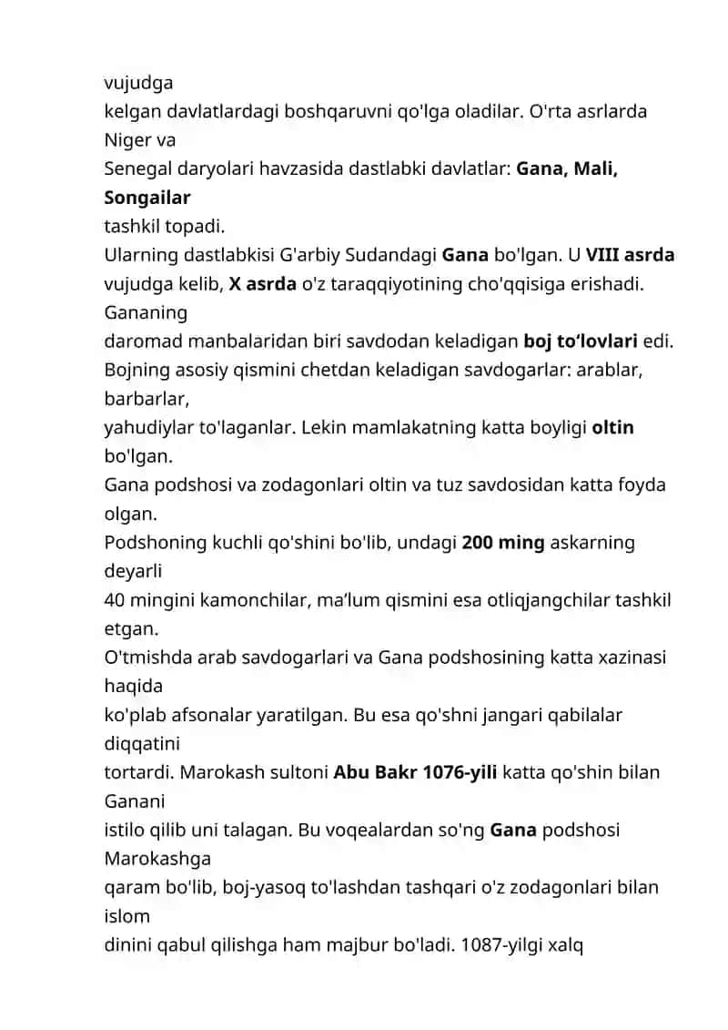 O‘RTA ASRLARDA AFRIKA 2