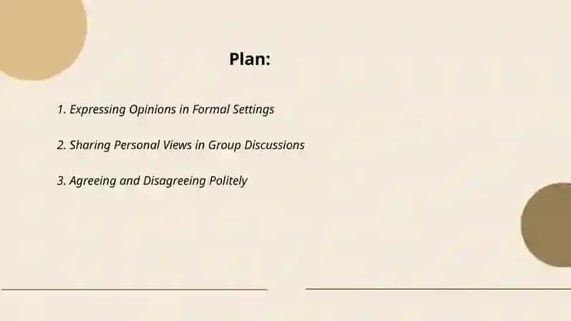 Expressing your opinion 2