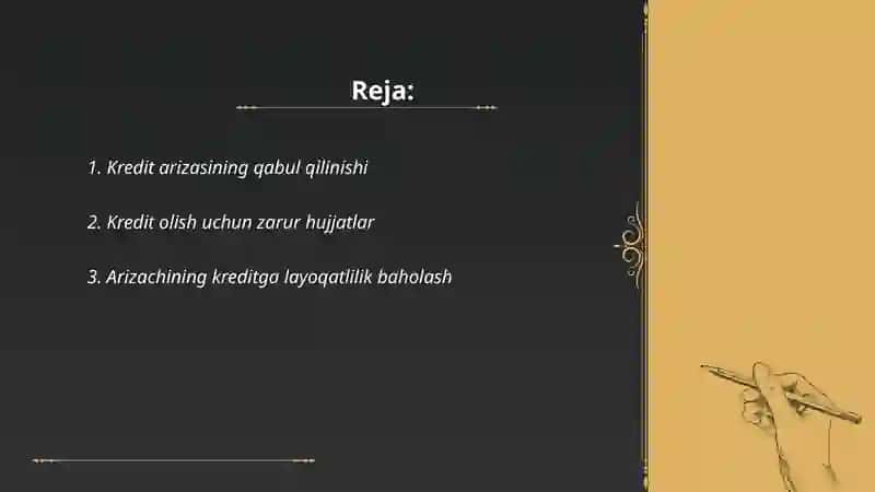 Kreditning harakat bosqichlari 2