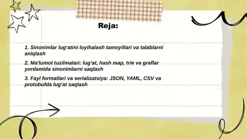 Sinonimlar lugʻatini yaratish 2