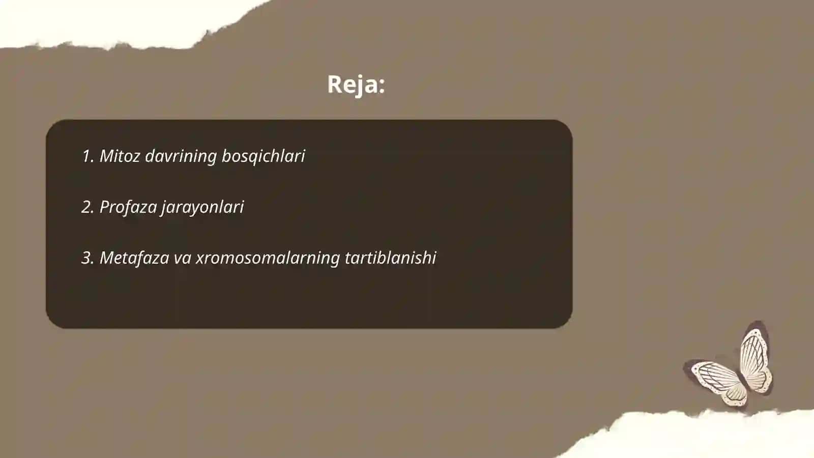 Mitozda xramasomalar harakati 2