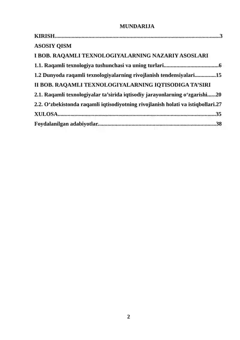 RAQAMLI TEXNOLOGIYALARNING IQTISODIGA TA’SIRI 2