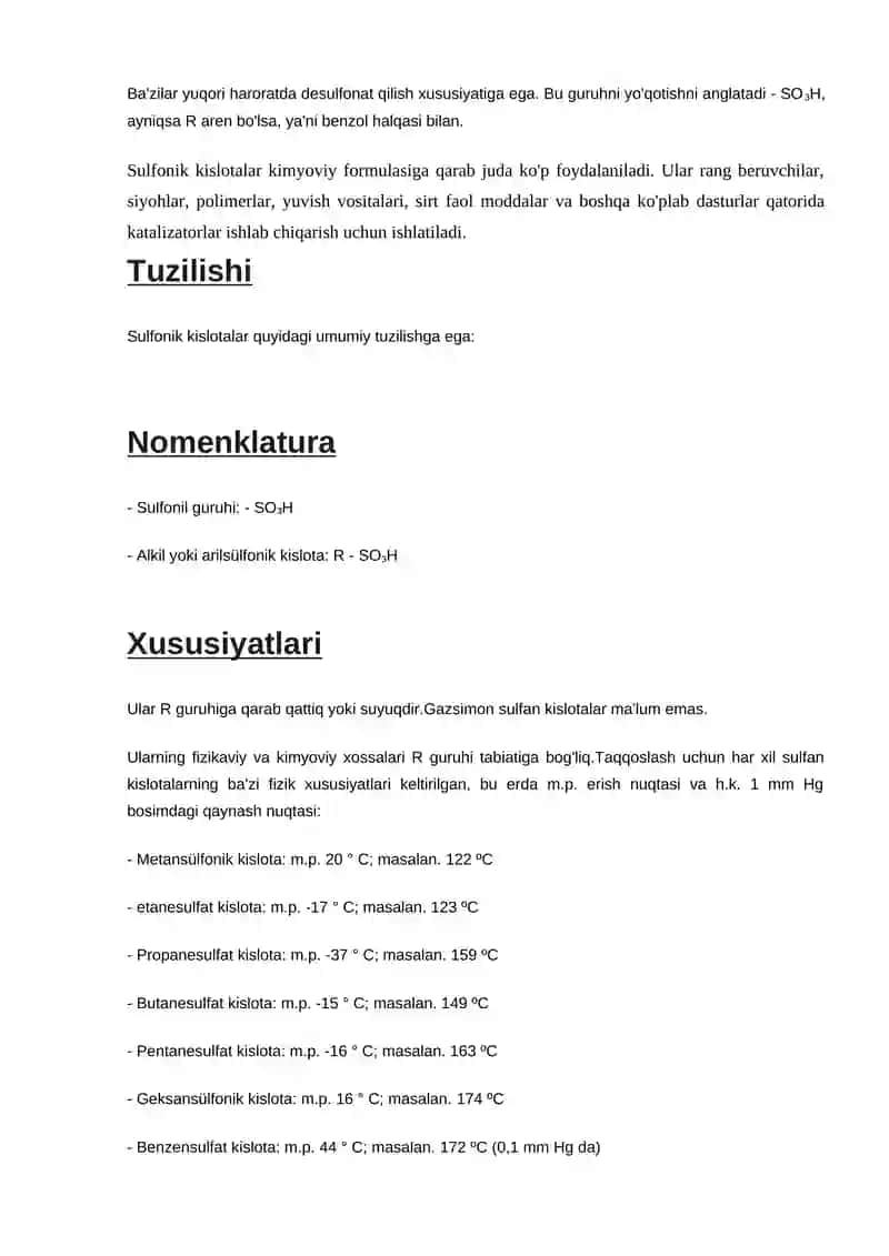 Sufonil kislota sintezi 2
