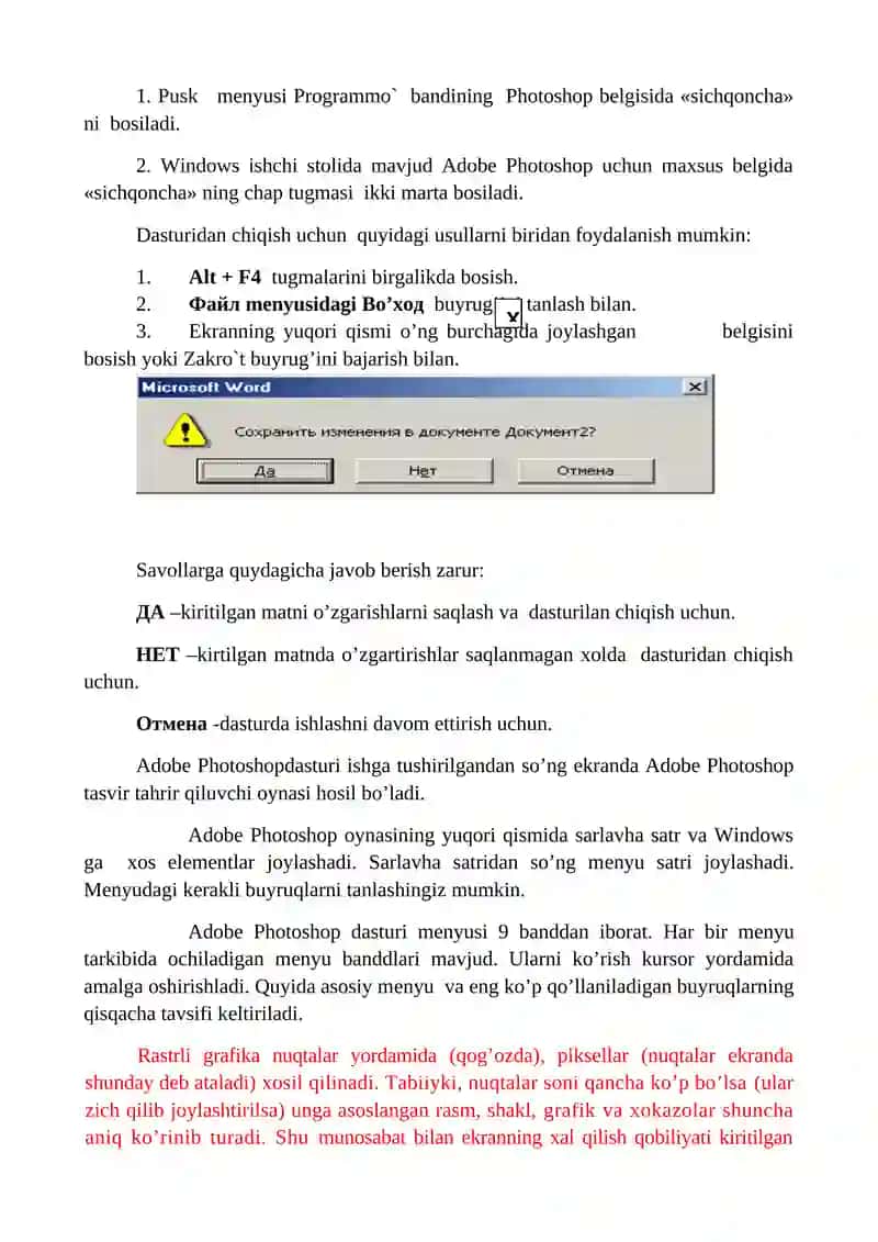 Photoshop Dasturi 2