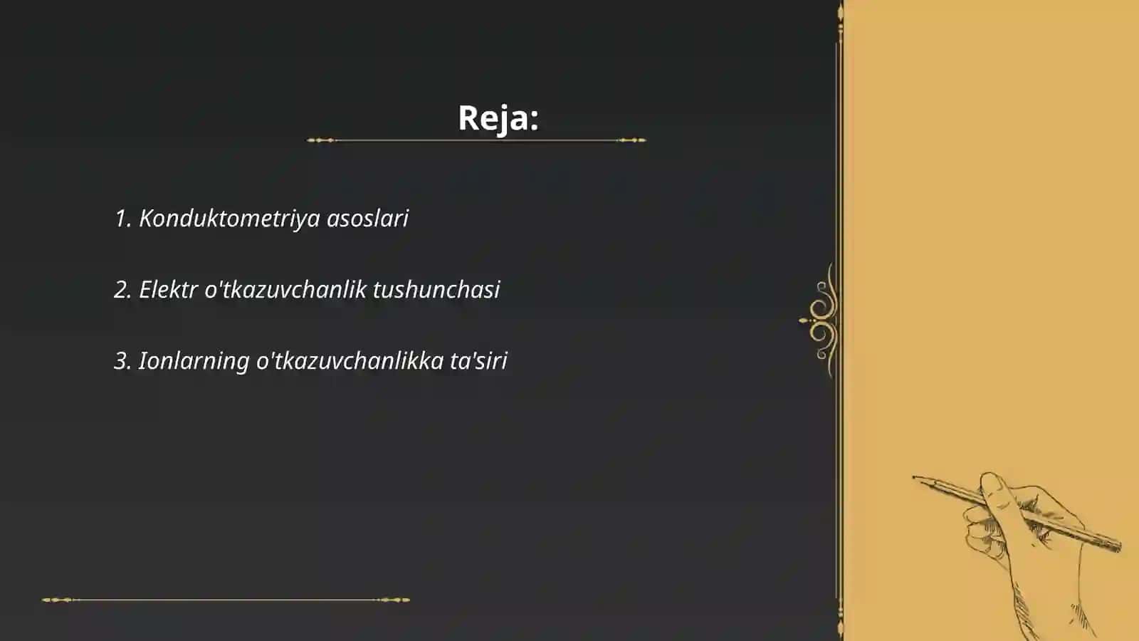 Konduktometriya asoslari 2