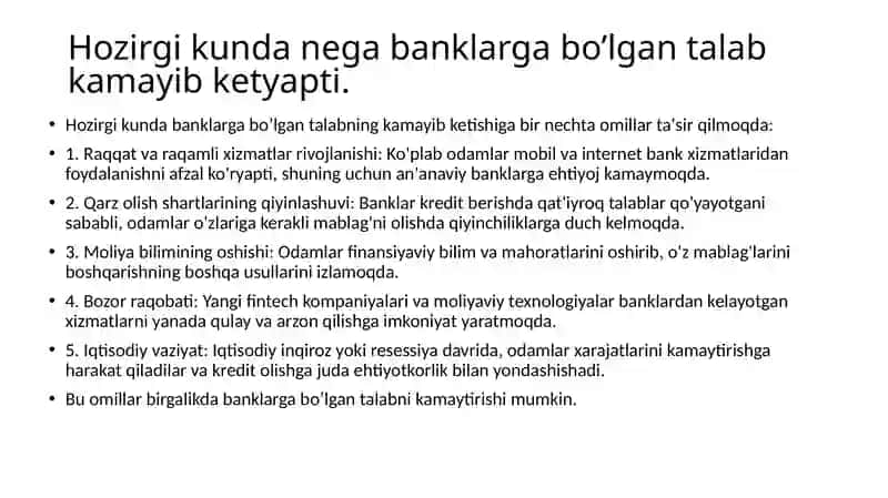 Banklarga Talab 2