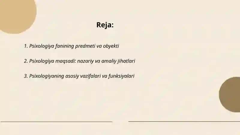 Psixologiya fanining predmeti,maqsadi va vazifalari.Ong taraqqiyoti va ongsizlik.Valeologik ong 2