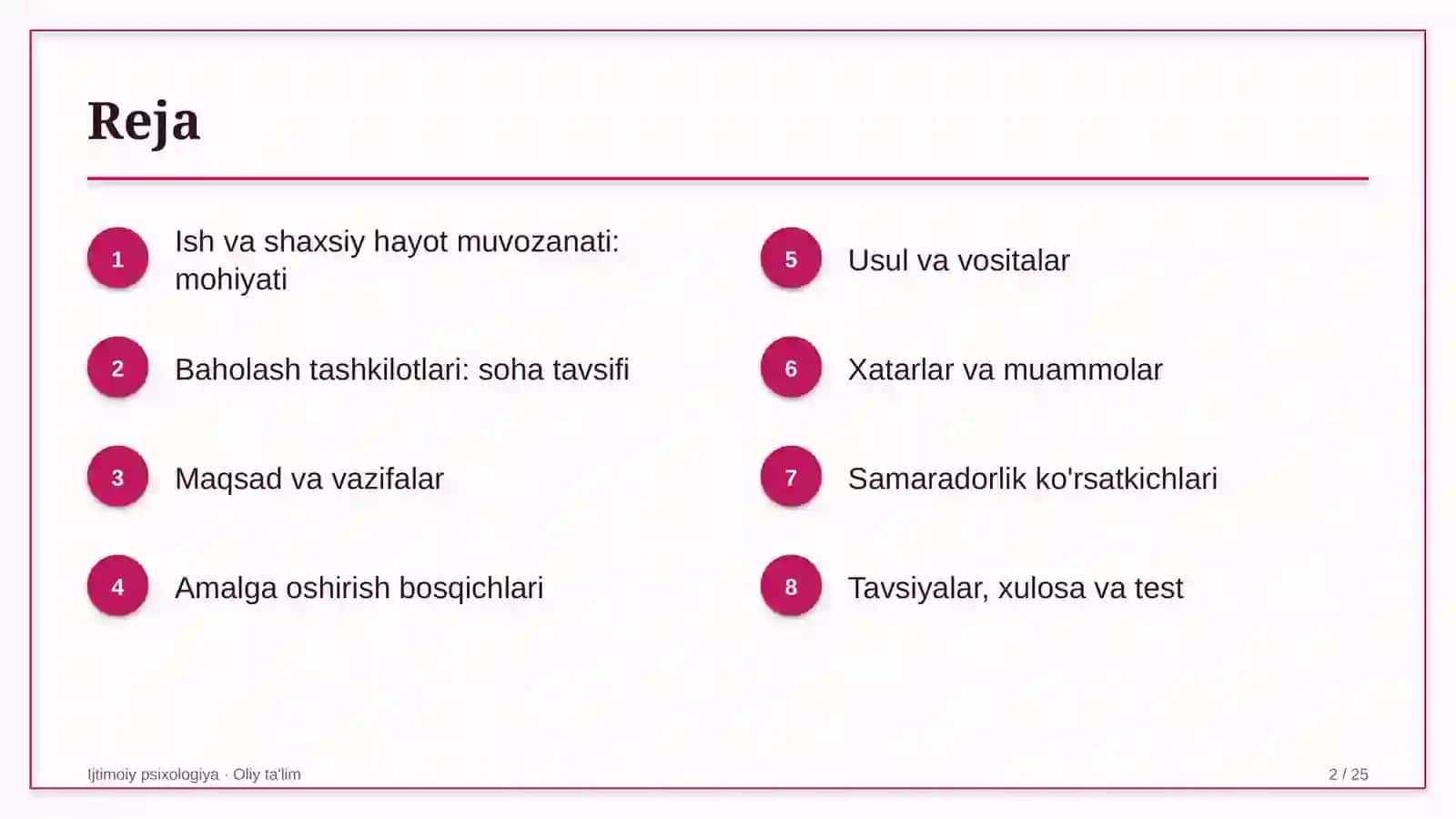 Baholash tashkilotlarida ish va shaxsiy hayot muvozanati 2