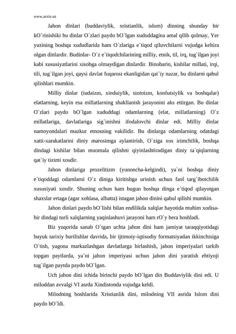 Buddaviylik va Xristianlik Dini 2