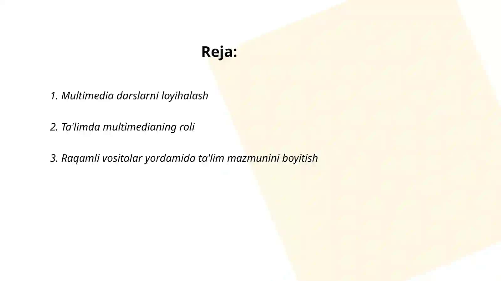 Multimedia dars tayyorlash 2