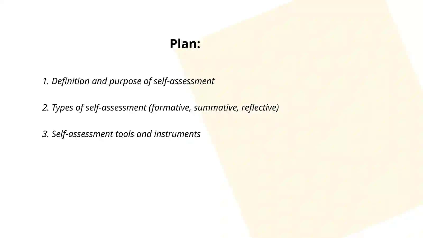 Self-assessment 2