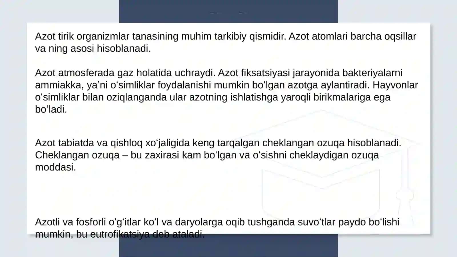 Tabiatda azot aylanishi 2