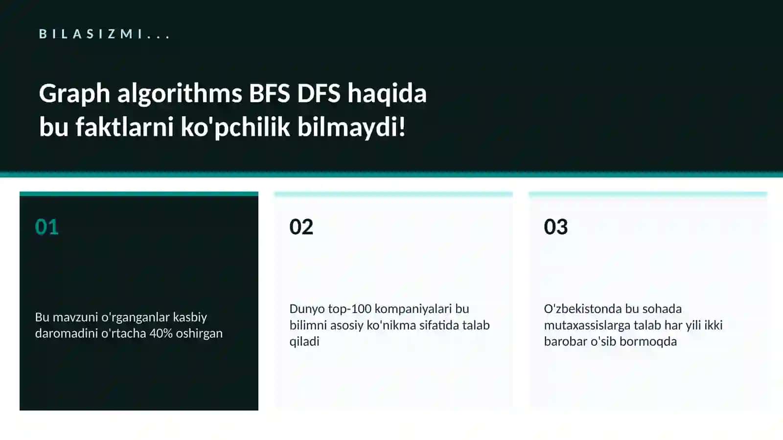DASTURLASH VA KODLASH Graph algorithms BFS DFS 2