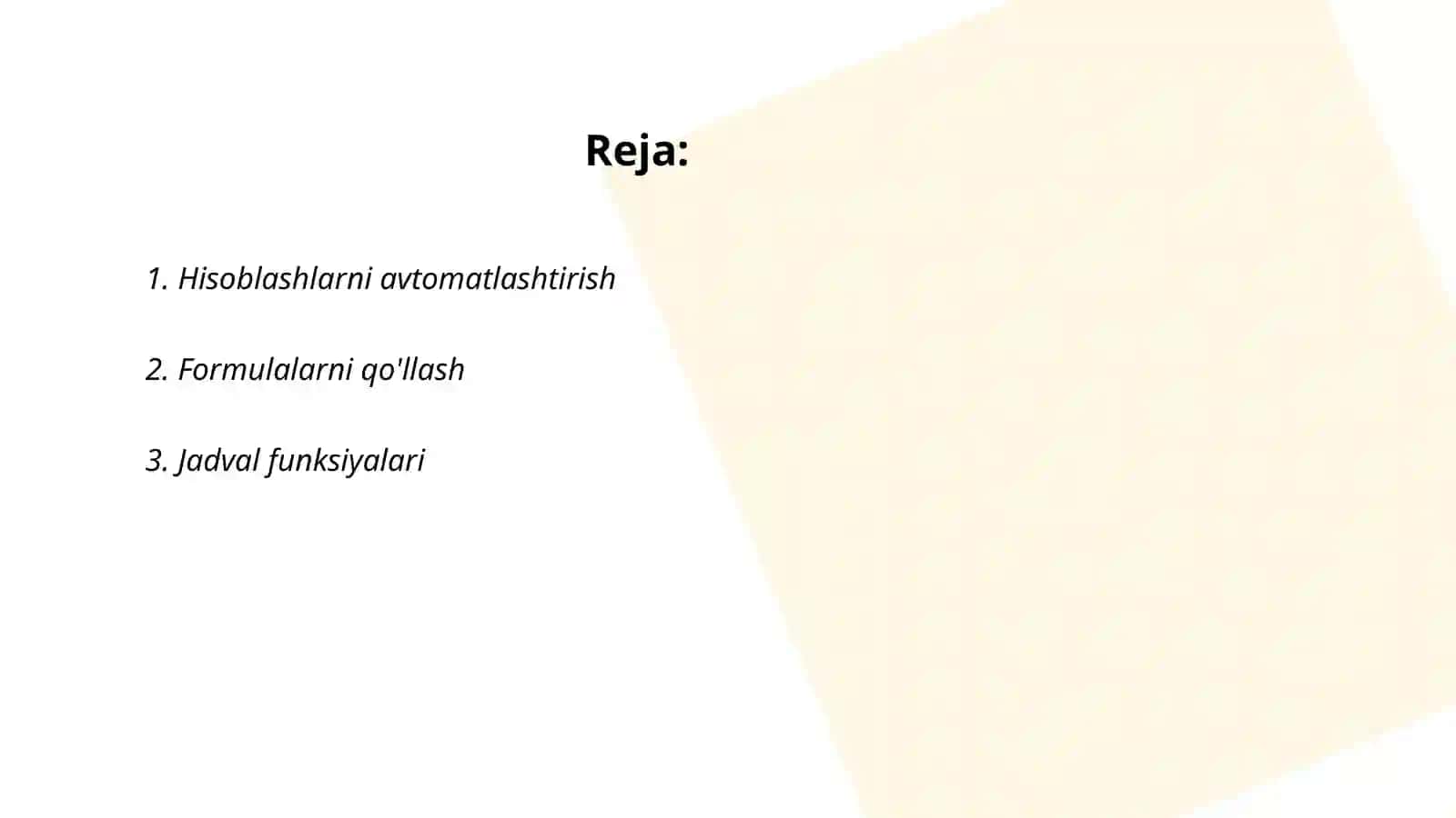 Hisoblashlarni avtomatlashtirish 2