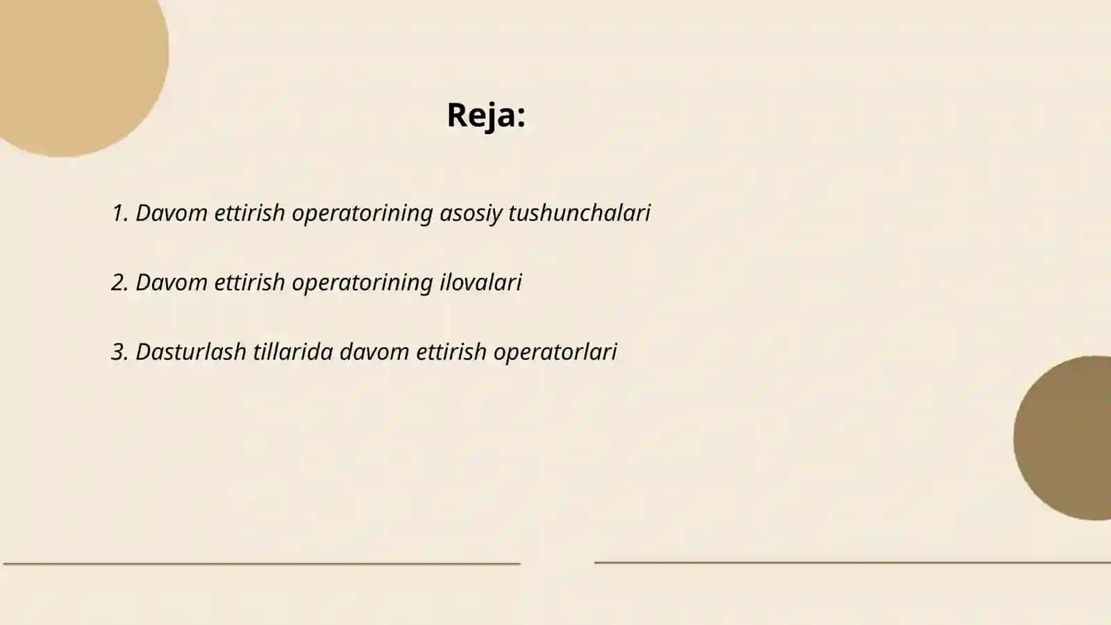 Continue operatori 2