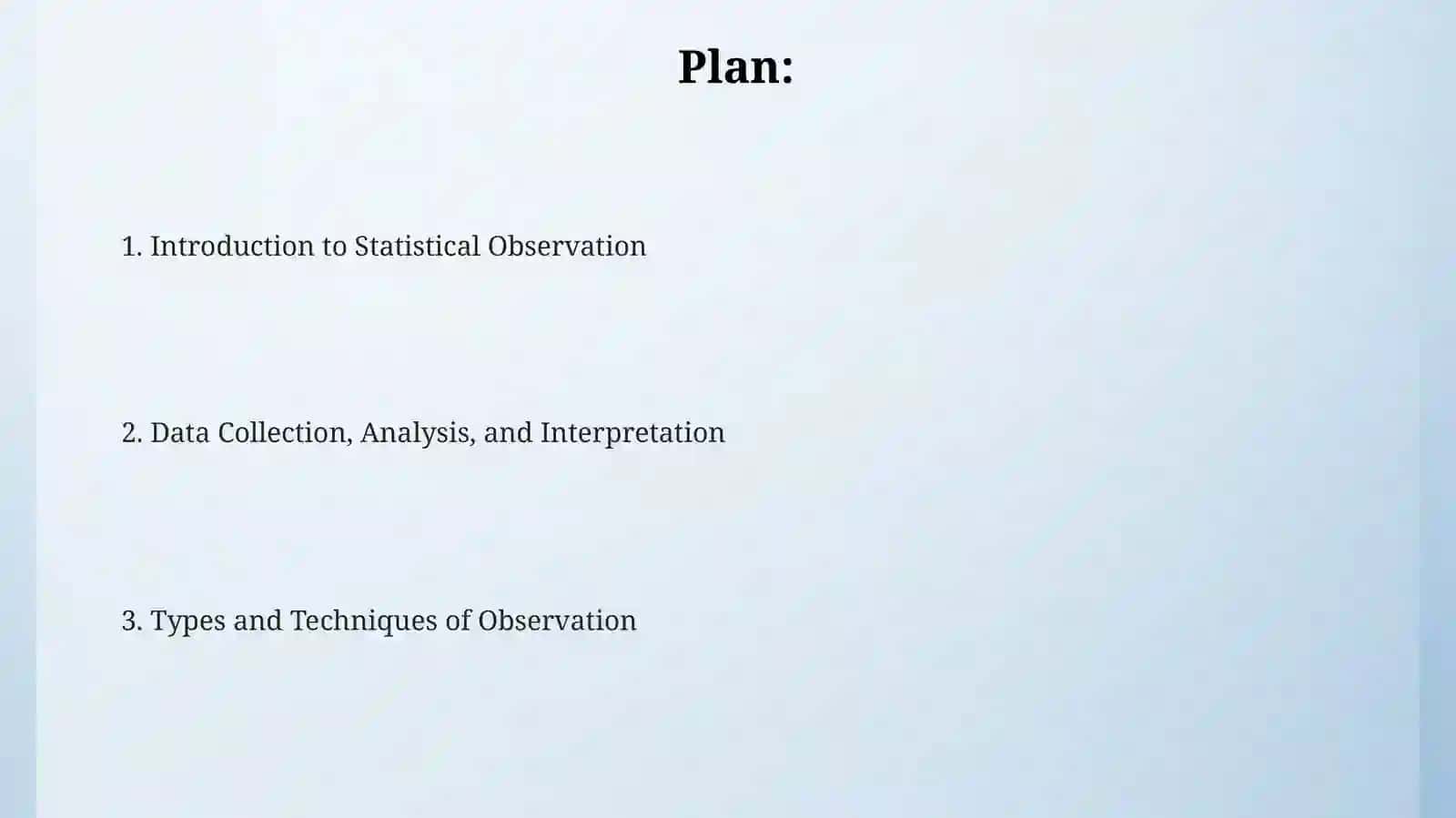 Statistical observation method 2