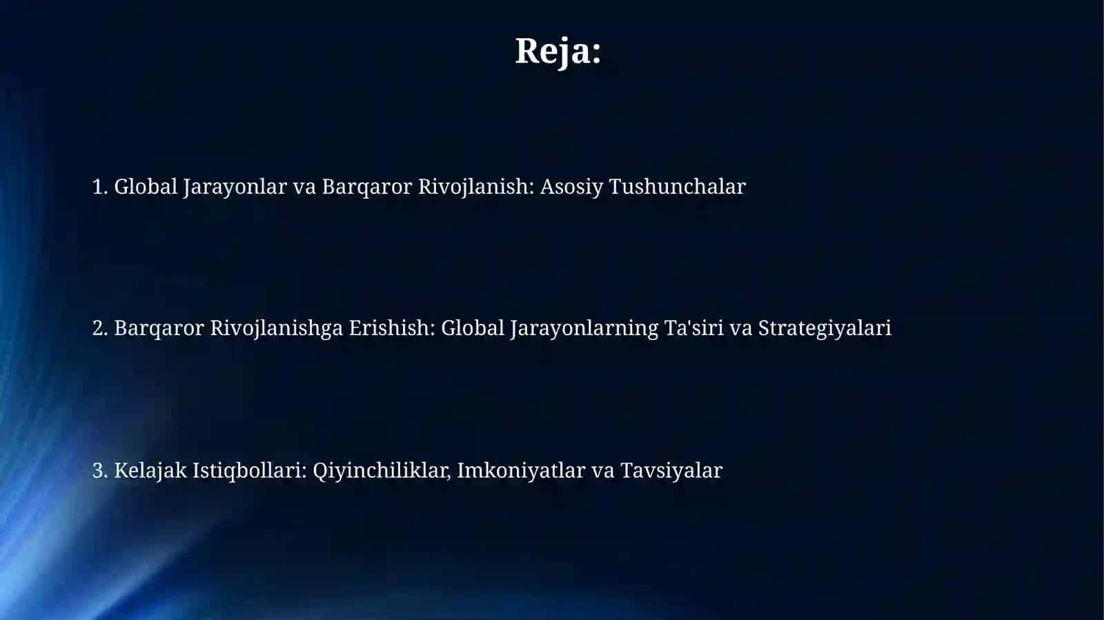 GLOBAL JARAYONLAR VA BARQAROR TARAQQIYOT FALSAFASI 2