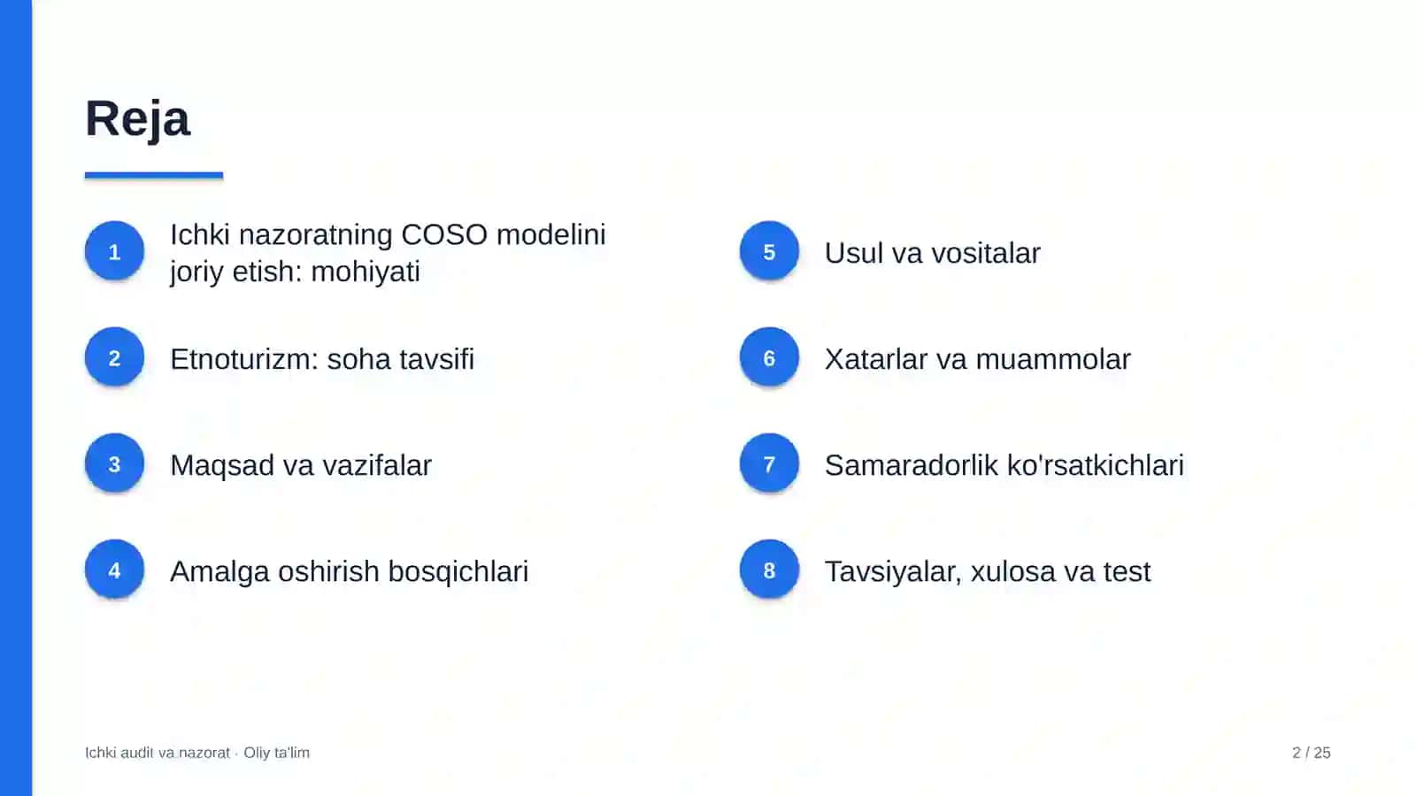 etnoturizmda ichki nazoratning coso modelini joriy etish 2162 2