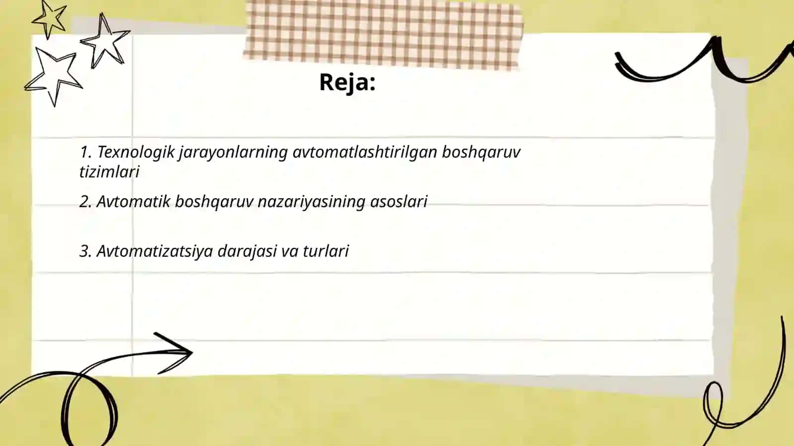 Texnologik jarayonlarni avtomatik boshqarish 2