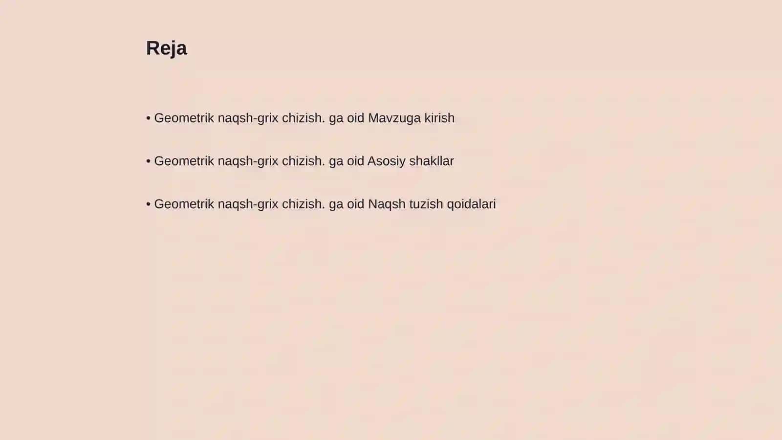 Geometrik naqsh-grix chizish 2